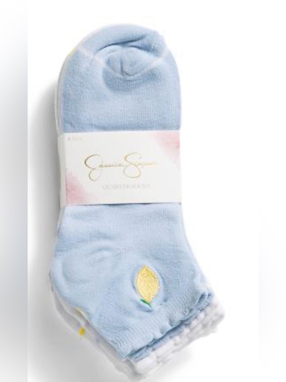 NWT JESSICA SIMPSON 6pk scalloped quarter socks